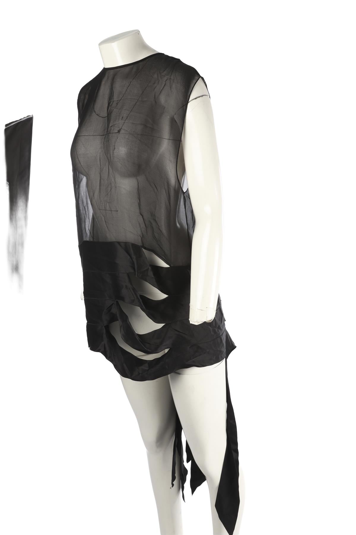 ALEXANDER WANG BLACK CREPE TOP US 8 UK 12