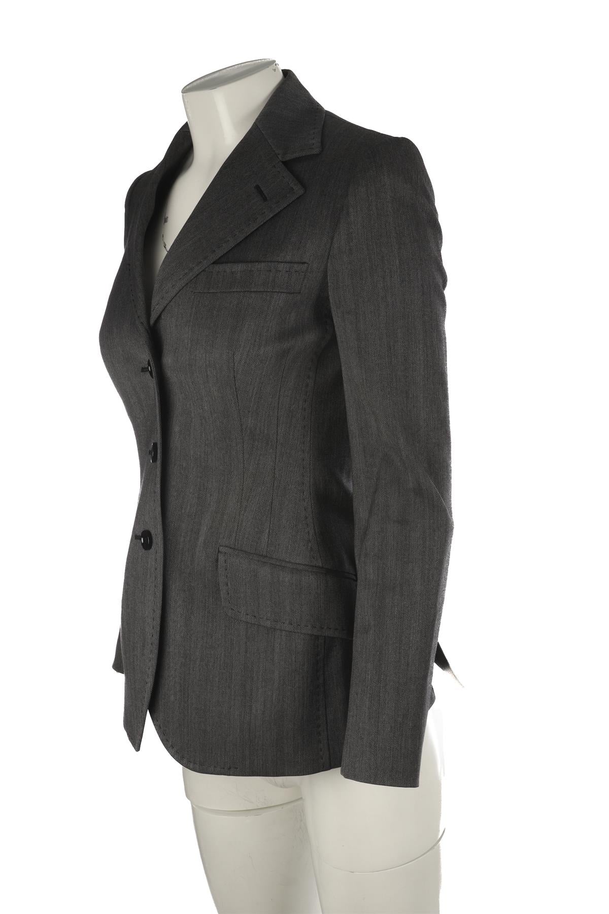 DOLCE & GABBANA GREY WOOL BLAZER IT 38 UK 6
