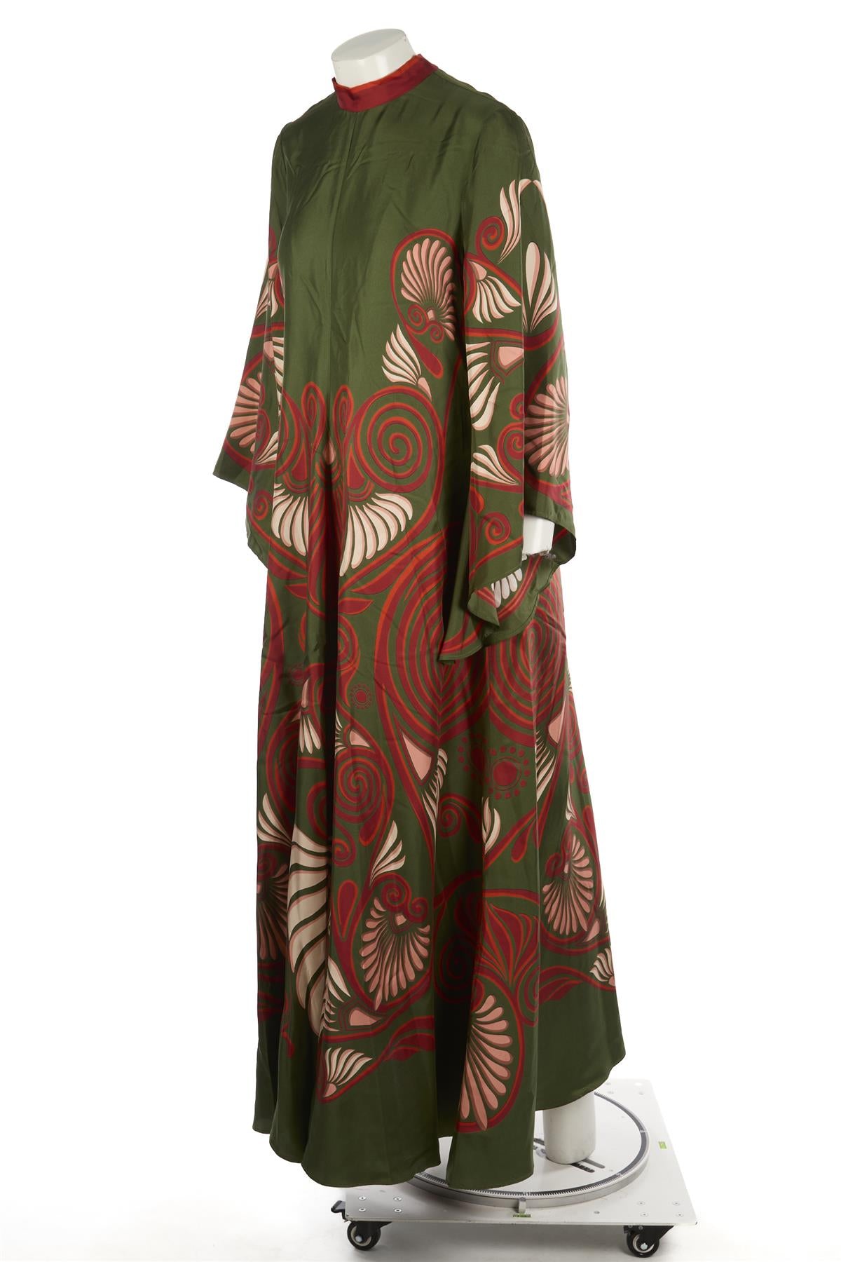 LA DOUBLE J GREEN SILK MAXI DRESS SMALL