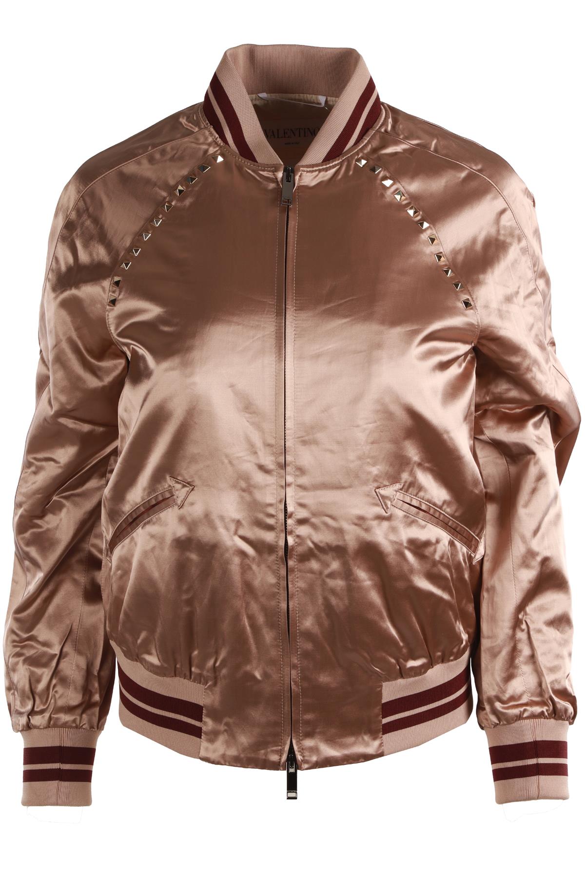 VALENTINO PINK SILK BOMBER JACKET IT 38 UK 6