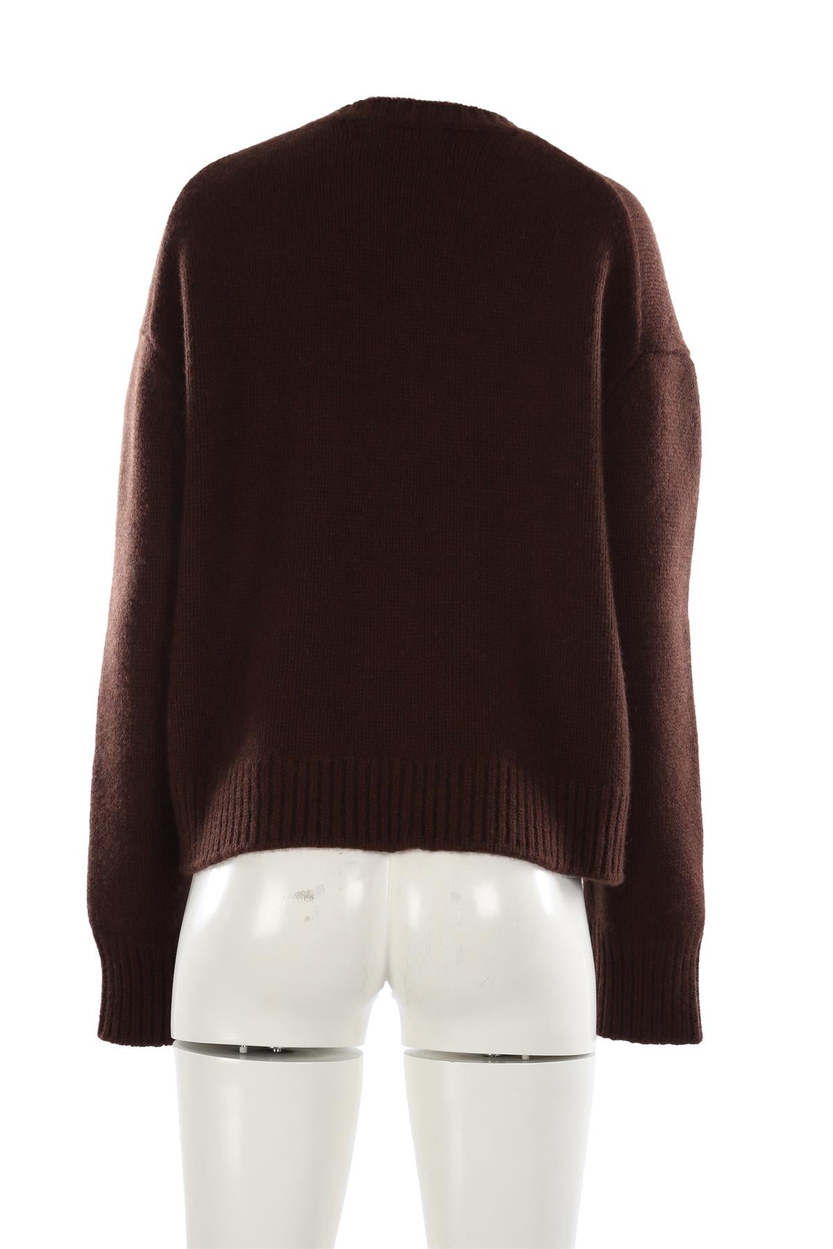 SPRWMN BROWN CASHMERE SWEATER MEDIUM