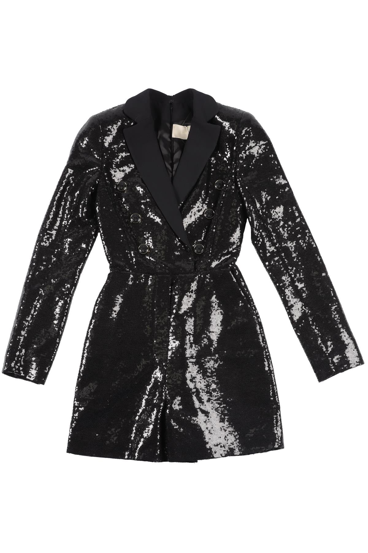 ELIE SAAB BLACK SEQUIN PLAYSUIT FR 34 UK 6