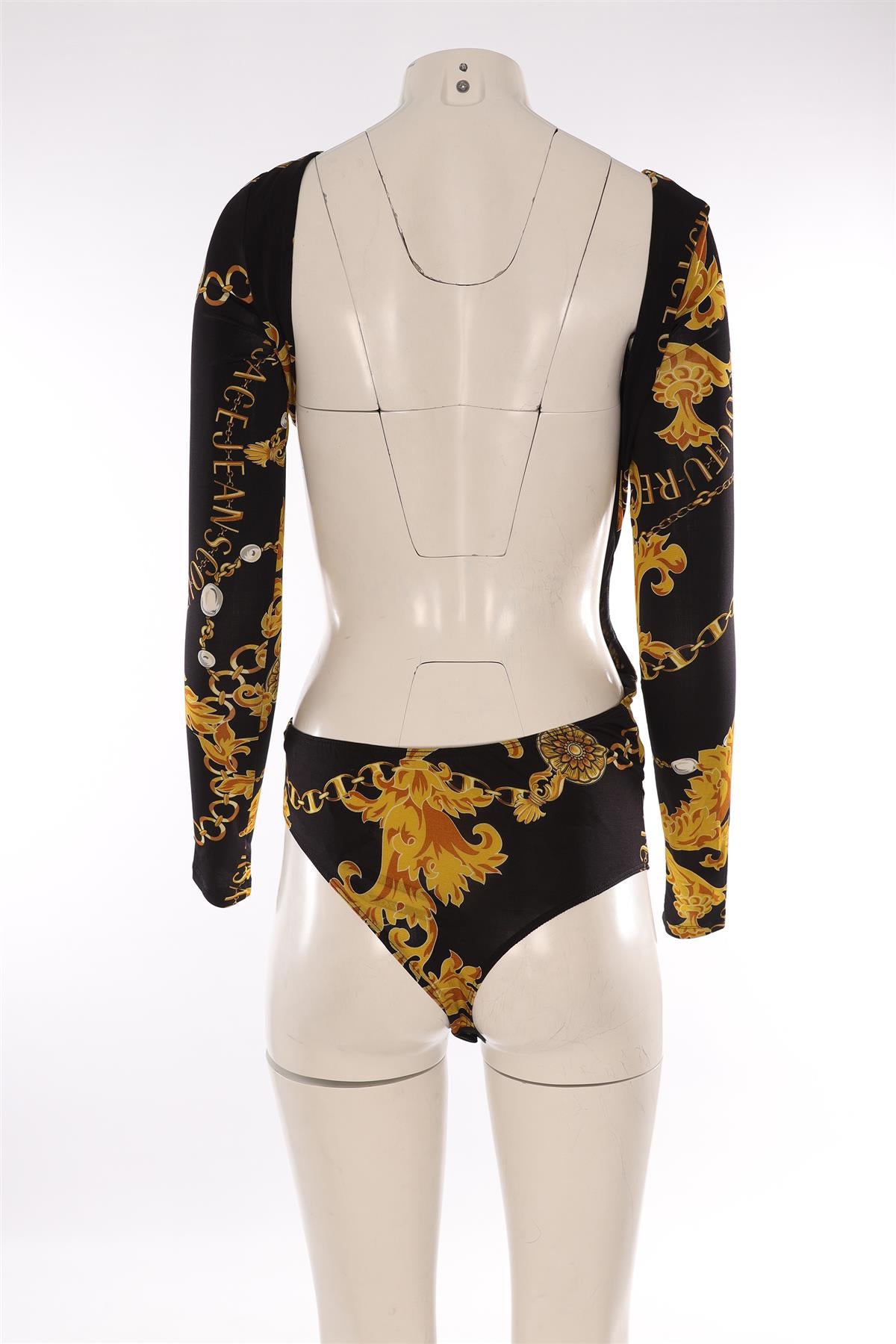 VERSACE JEANS COUTURE BLACK JERSEY BODYSUIT IT 42 UK 10
