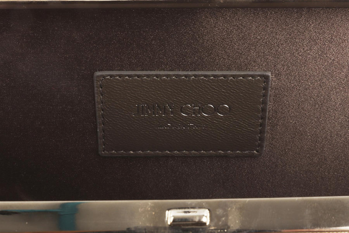 JIMMY CHOO GOLD CANVAS CLUTCH