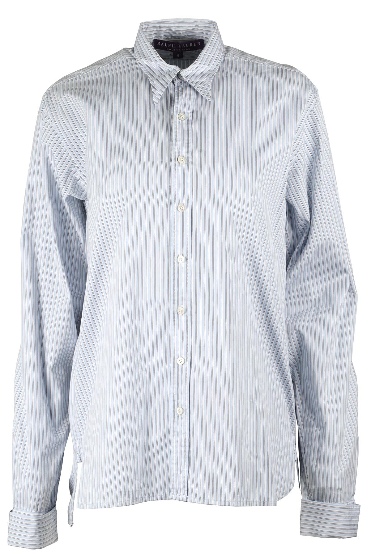 RALPH LAUREN COLLECTION BLUE COTTON SHIRT US 6 UK 10