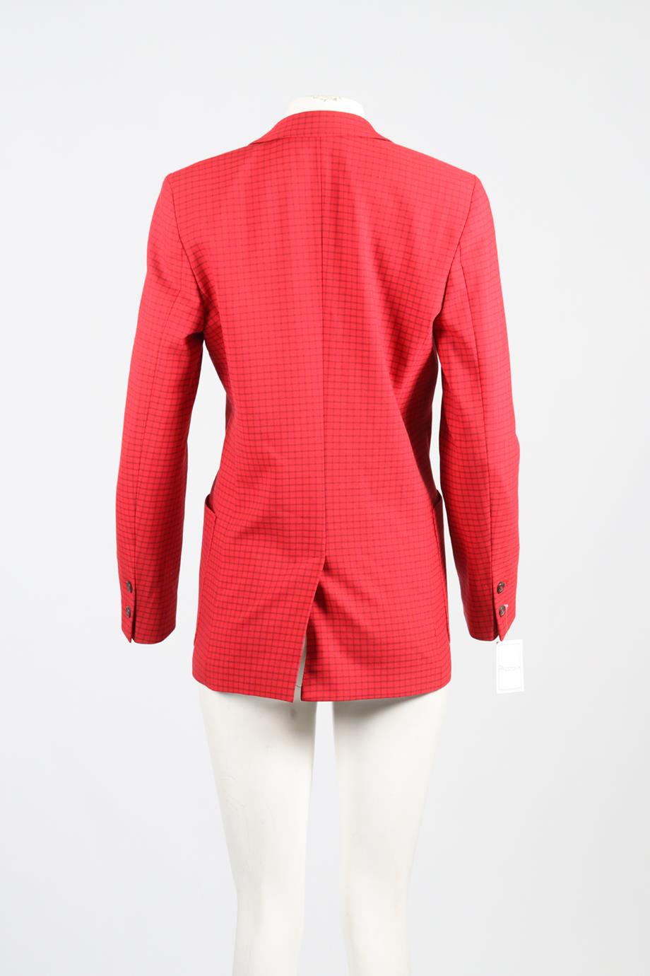 PS PAUL SMITH CHECKED WOOL BLEND BLAZER IT 42 UK 10