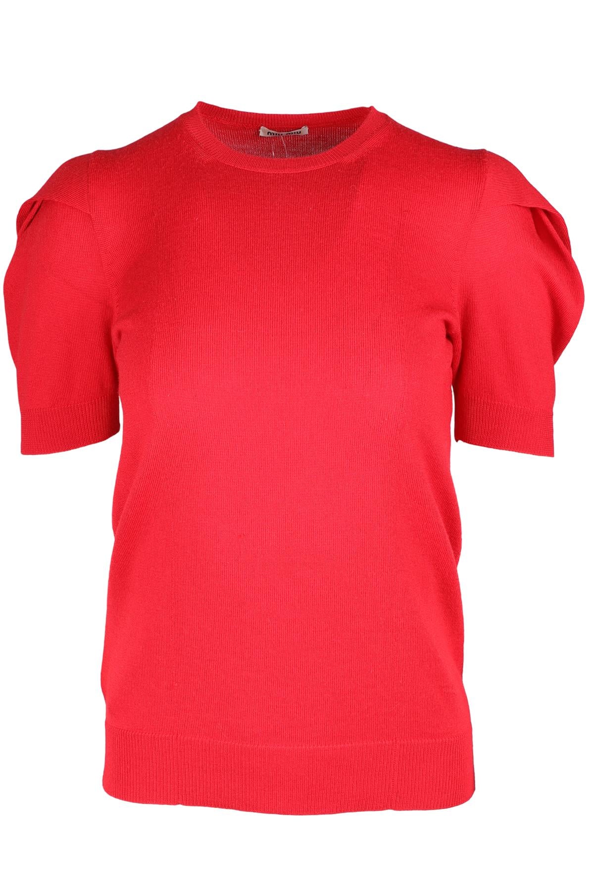 MIU MIU RED WOOL SWEATER IT 36 UK 4