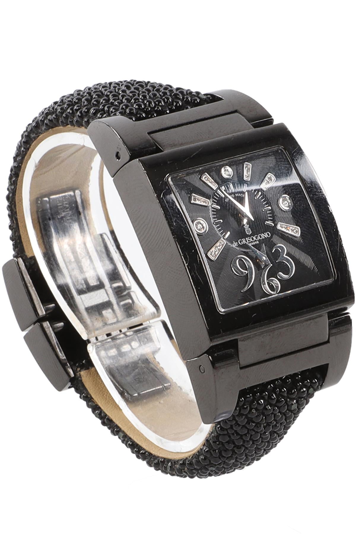 DE GRISOGONO BLACK INSTRUMENTINO WRIST WATCH