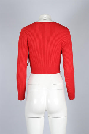 REALISATION PAR RED KNIT CARDIGAN XSMALL