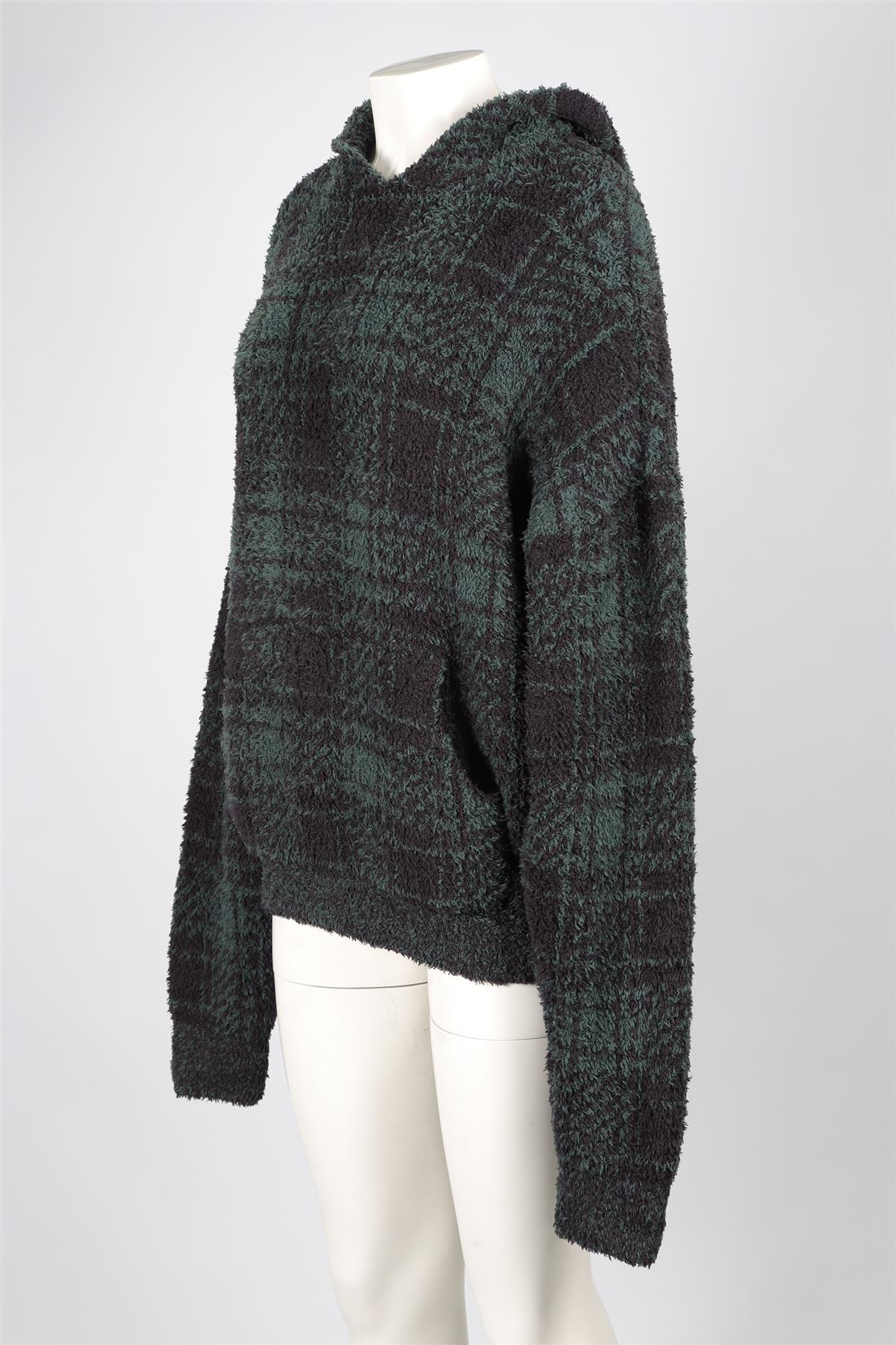 SKIMS GREEN WOOL HOODIE LARGE