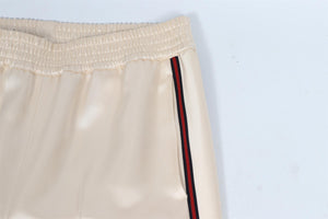 GUCCI CREAM SATIN STRAIGHT LEG PANTS IT 38 UK 6