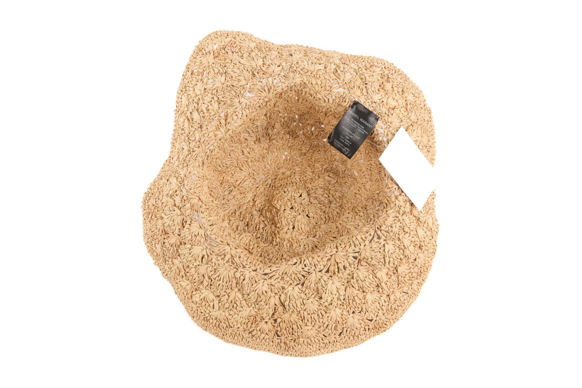 ISABEL MARANT BEIGE RAFFIA HAT
