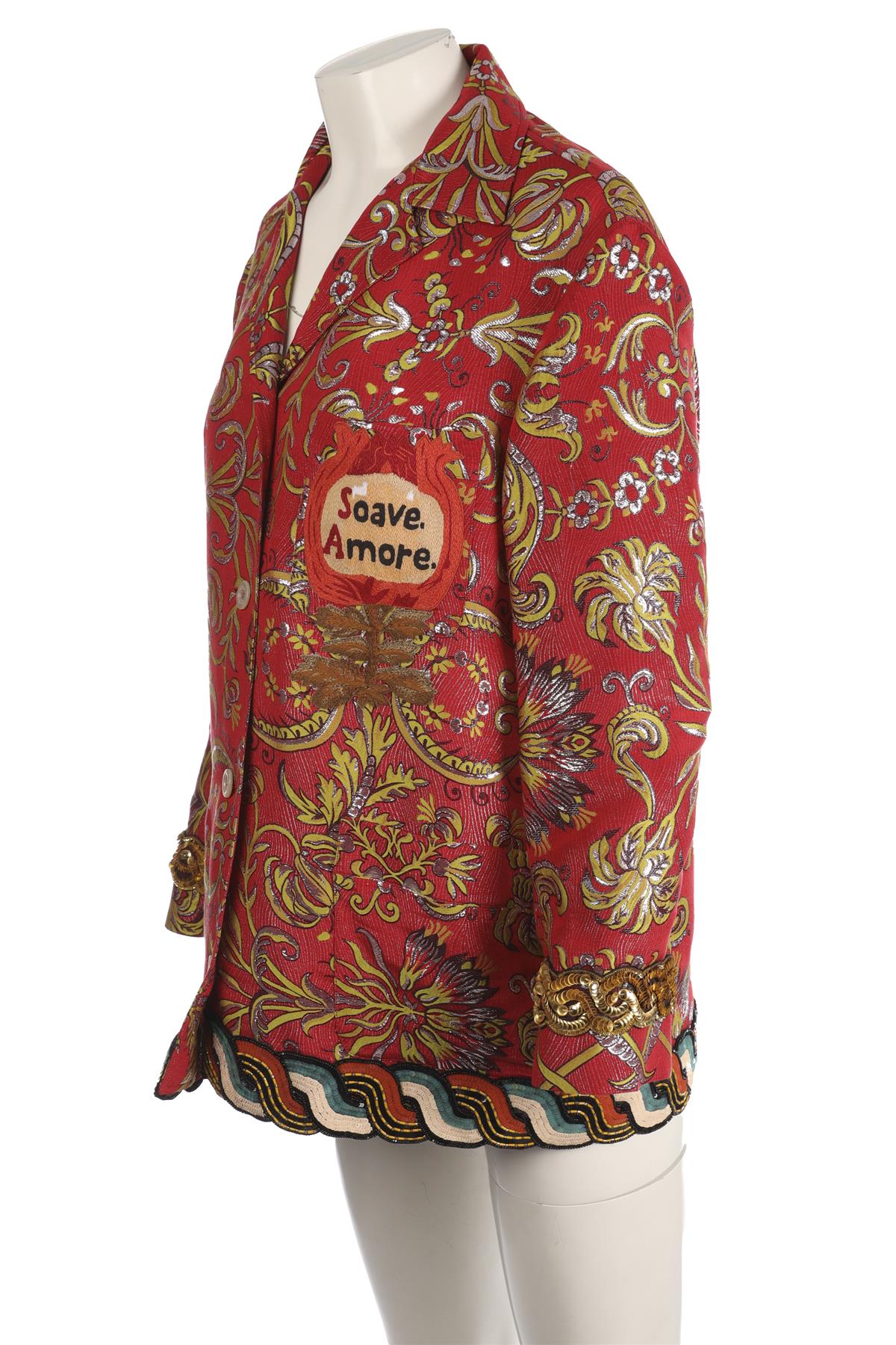 GUCCI RED SILK JACKET IT 38 UK 6