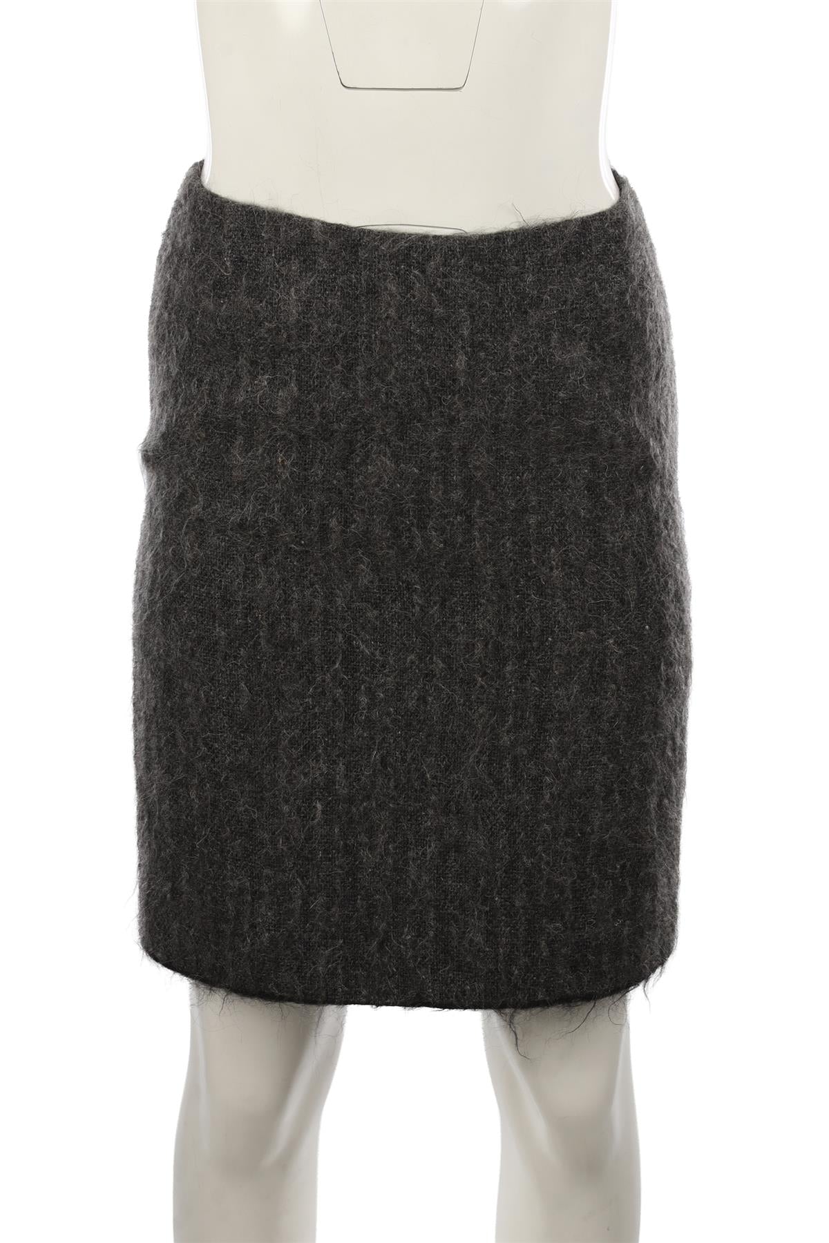 PRADA GREY VINTAGE WOOL MINI SKIRT IT 40 UK 8 US 4
