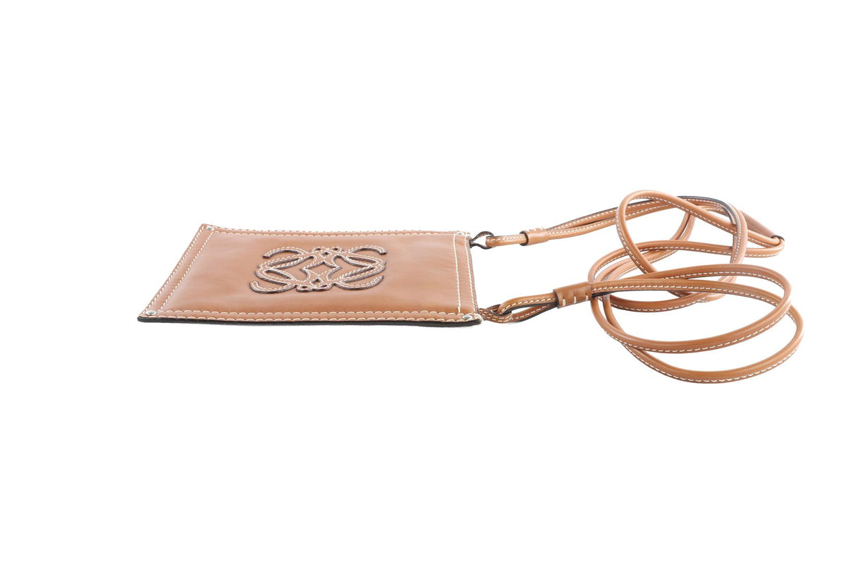 LOEWE BROWN ANAGRAM LEATHER CROSSBODY BAG