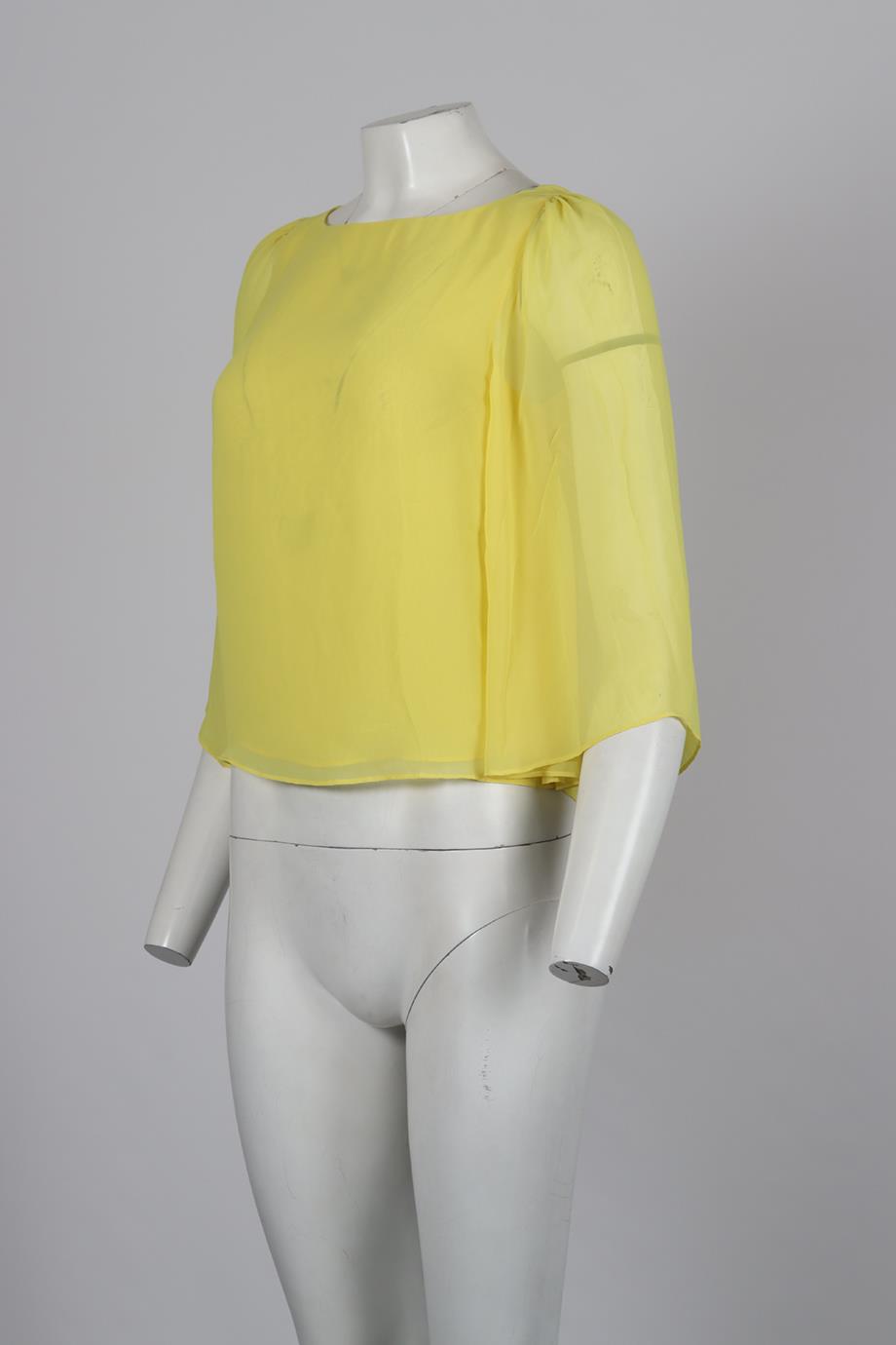 ALICE AND OLIVIA CREPE TOP XSMALL