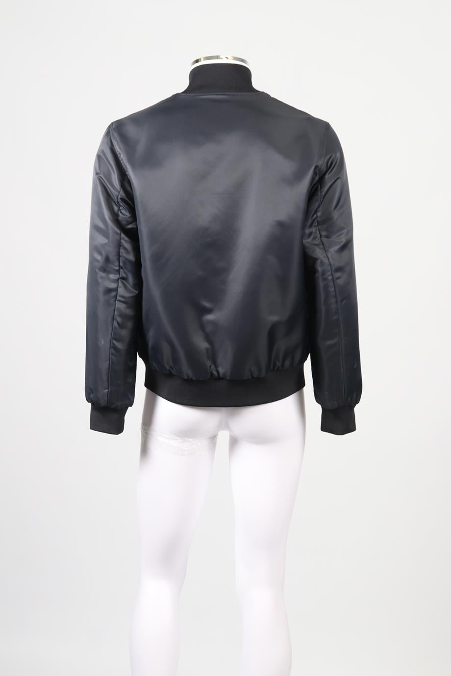MAISON KITSUNE MEN'S REVERSIBLE WOOL BLEND BOMBER JACKET SMALL
