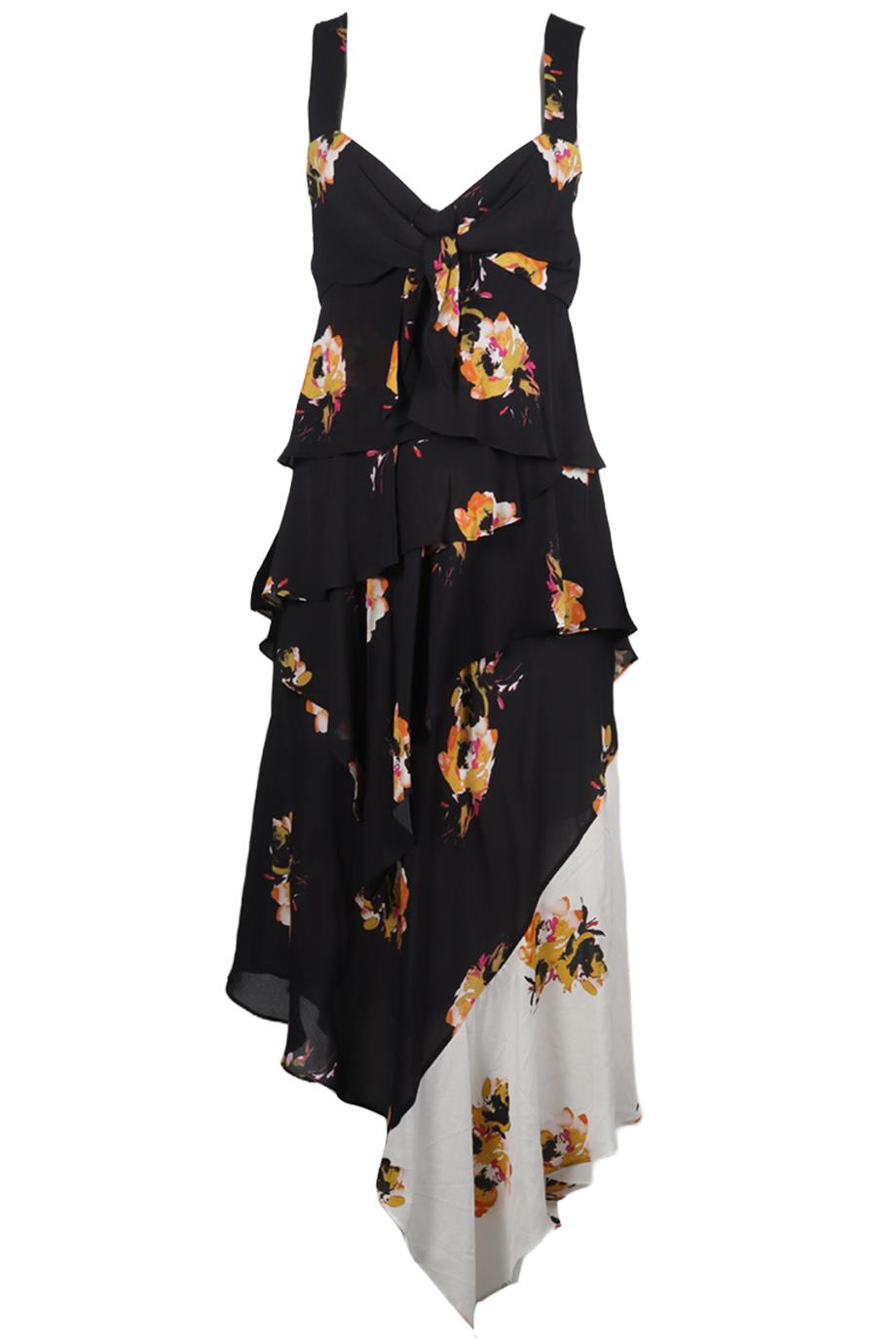 A.L.C. FLORAL PRINT SILK MAXI DRESS US 6 UK 10