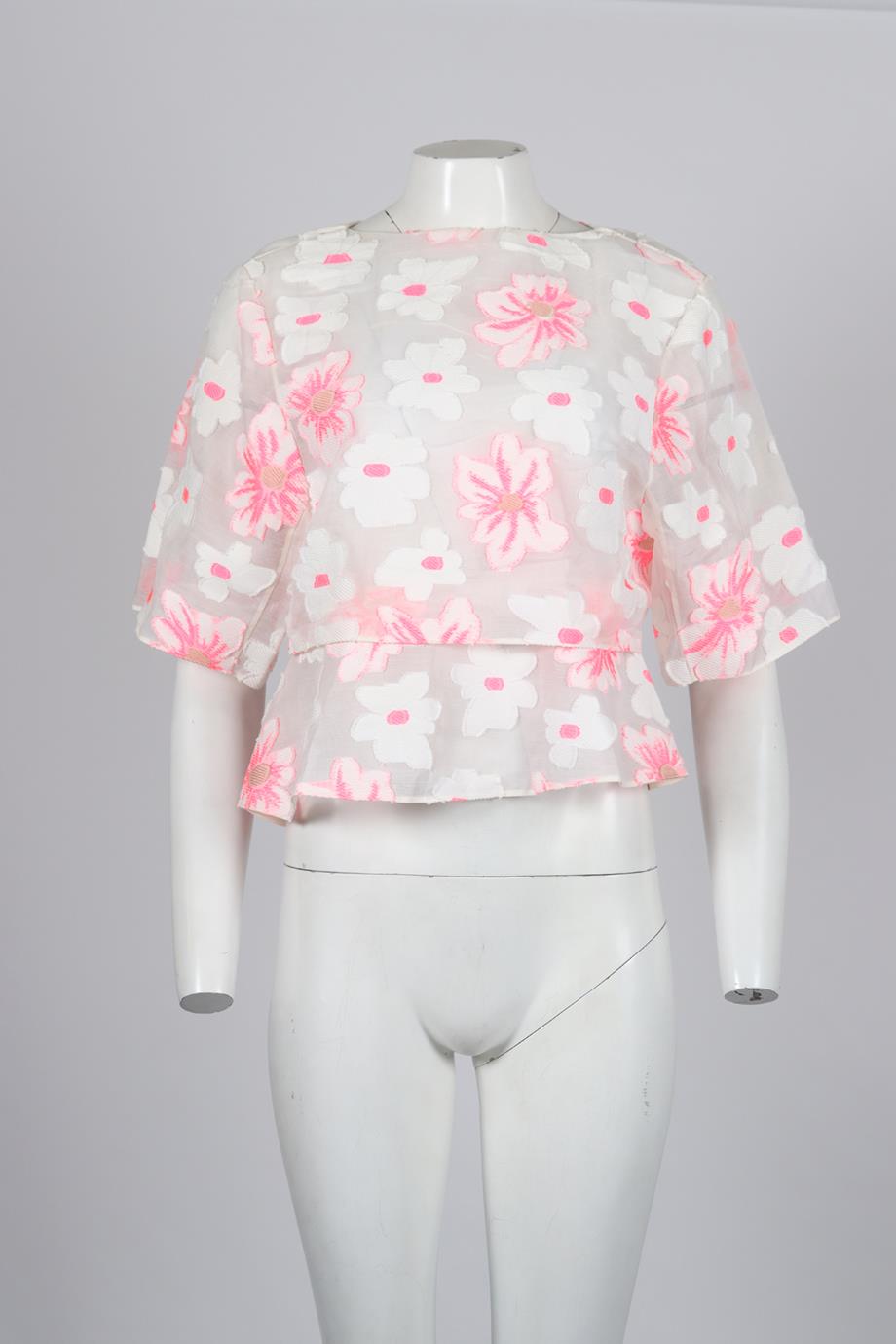 CHLOÉ COTTON AND SILK BLEND TOP FR 34 UK 6
