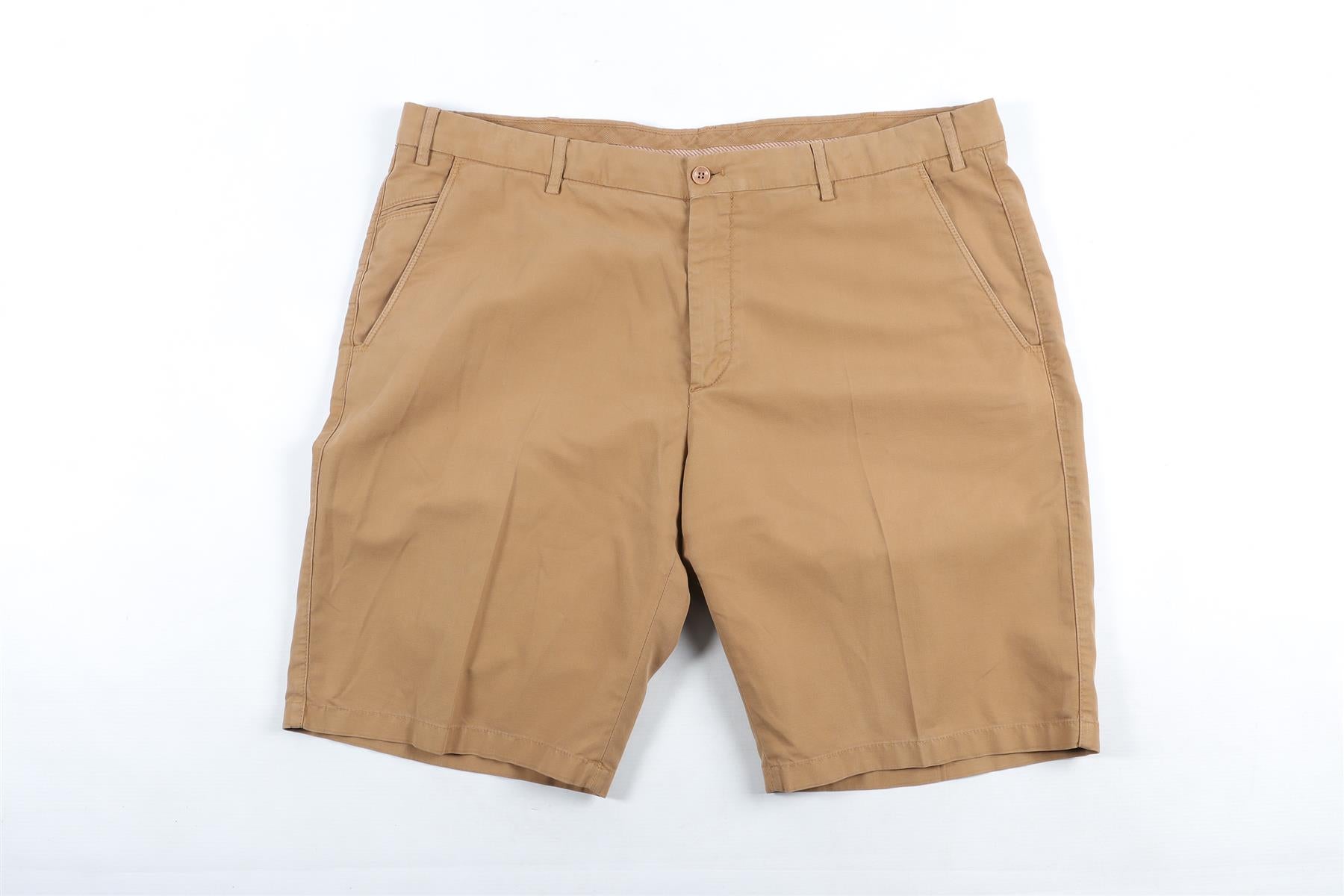 LORO PIANA BROWN MENS COTTON SHORTS IT 56 UK 48