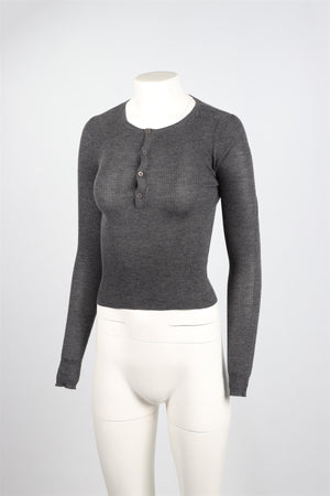 NAKED CASHMERE GREY CASHMERE TOP XSMALL