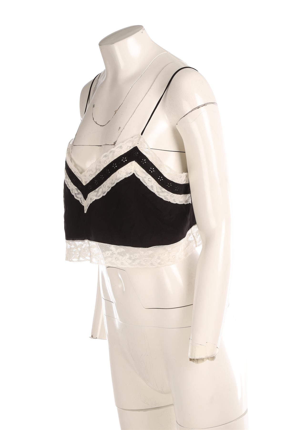 MIU MIU BLACK SILK TOP IT 42 UK 10