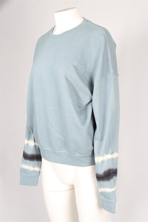 WSLY BLUE COTTON BLEND SWEATSHIRT SMALL