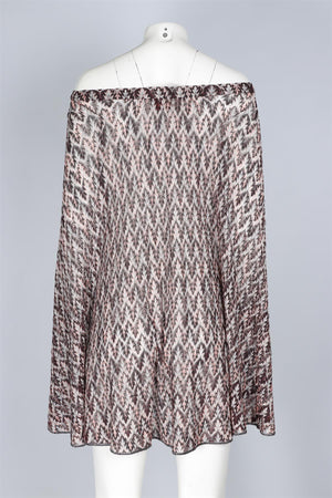 MISSONI MULTI CROCHET PONCHO IT 40 UK 8