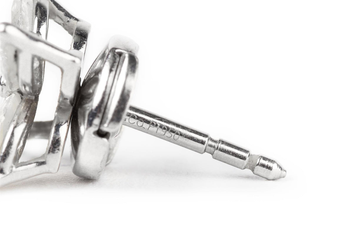 TIFFANY & CO. VICTORIA MEDIUM 0.92 CT DIAMOND AND PLATINUM EARRINGS