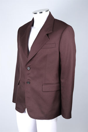 SECOND/LAYER BROWN MEN'S WOOL BLAZER IT 46 UK/US CHEST 36