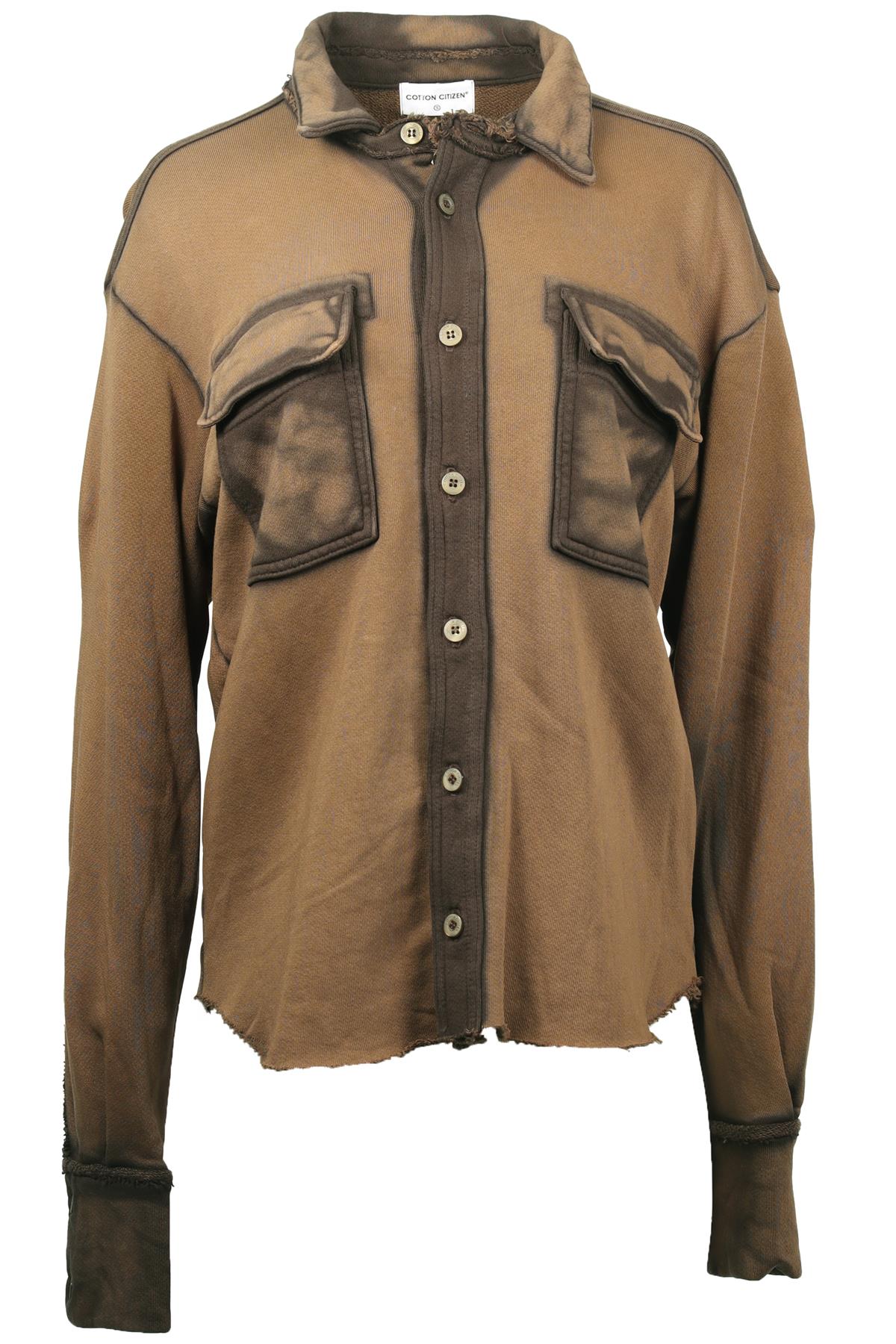 COTTON CITIZEN BROWN COTTON SHIRT SMALL