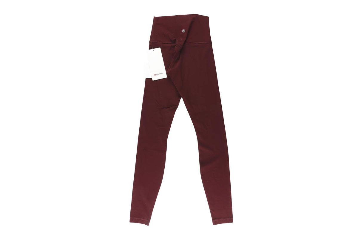 LULULEMON BURGUNDY LEGGINGS US 2 UK 6