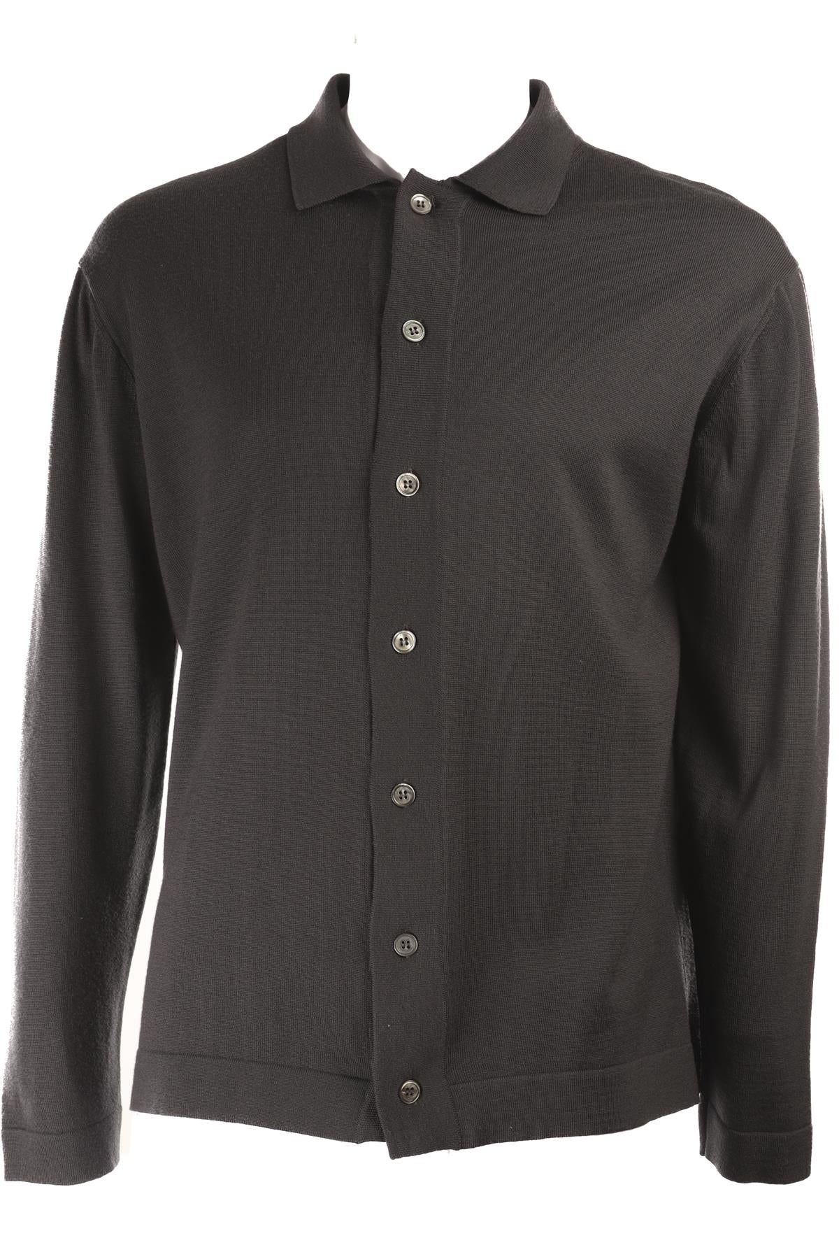 THOM SWEENEY GREY MEN'S WOOL CARDIGAN XLARGE