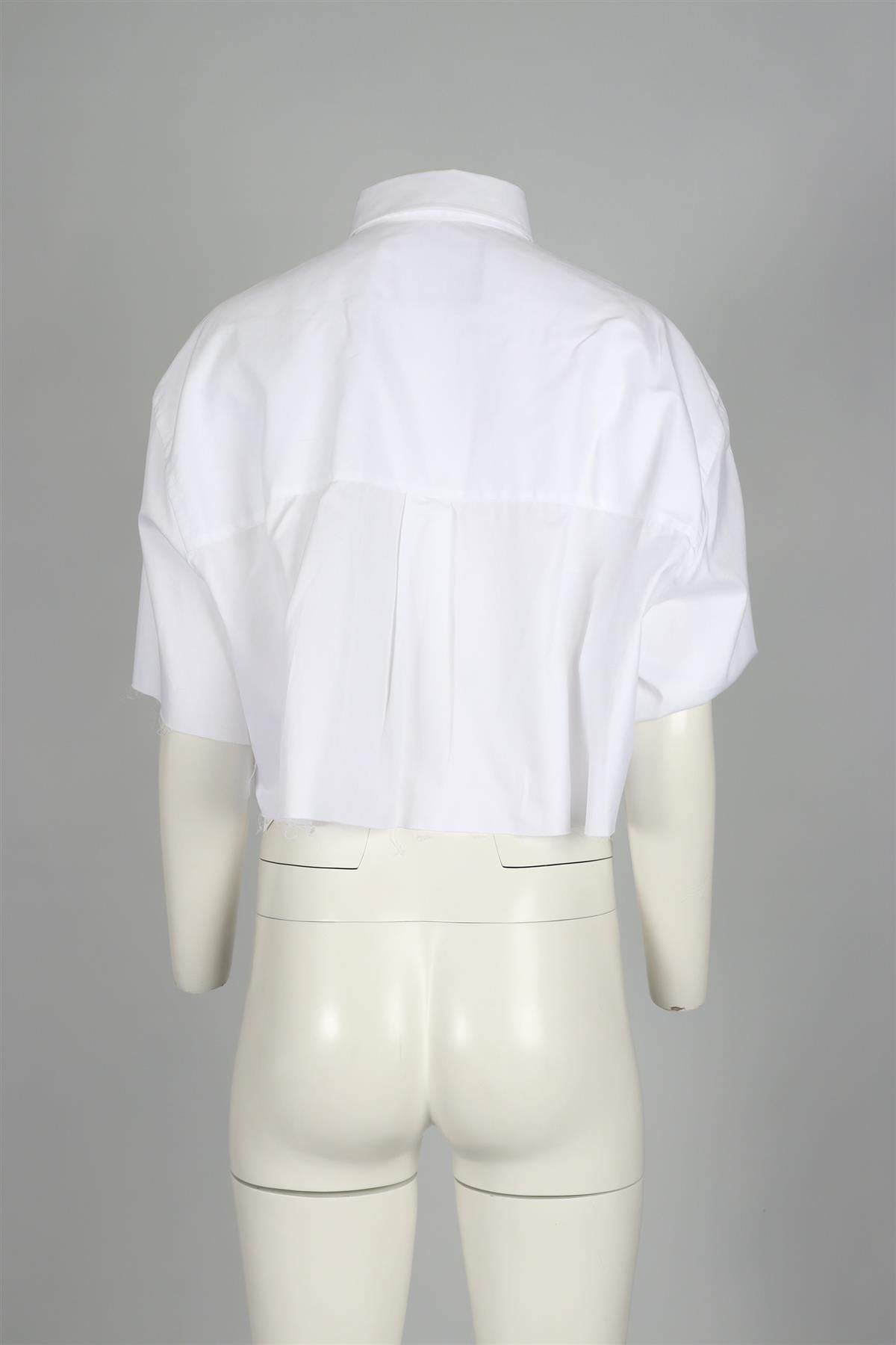 HOMME GIRLS WHITE COTTON SHIRT UK 8