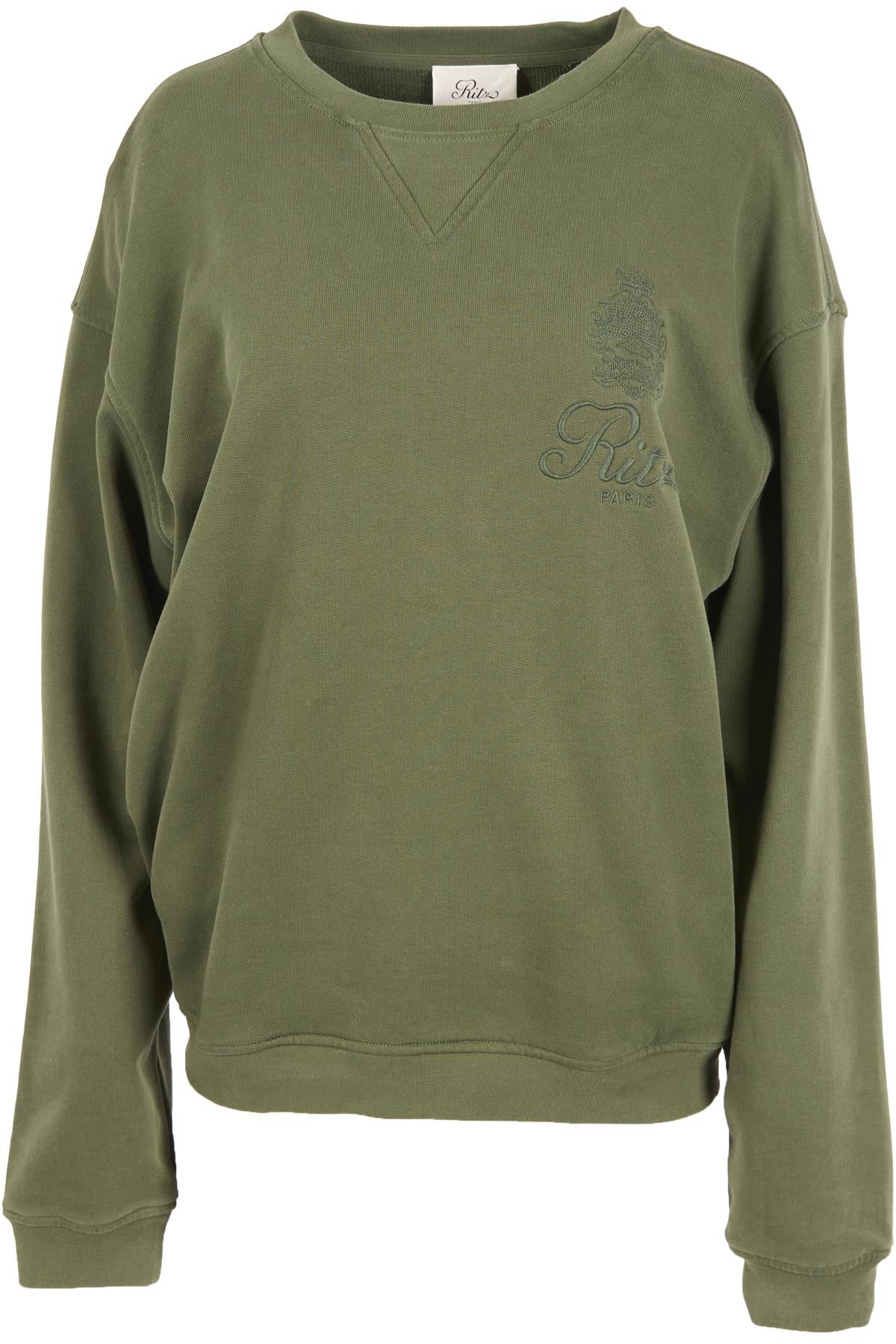 FRAME + RITZ PARIS GREEN COTTON SWEATSHIRT LARGE