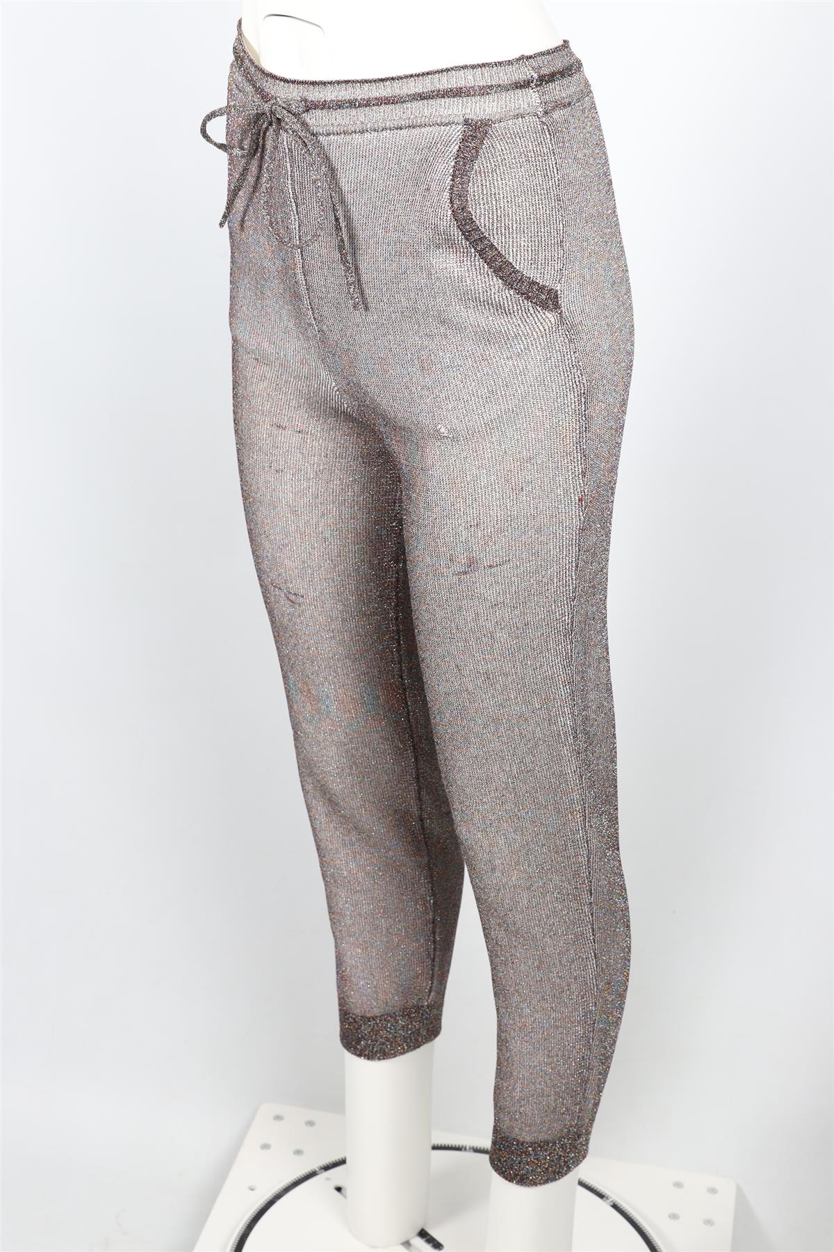 MISSONI MULTICOLOURED WOOL BLEND TRACK PANTS IT 38 UK 6