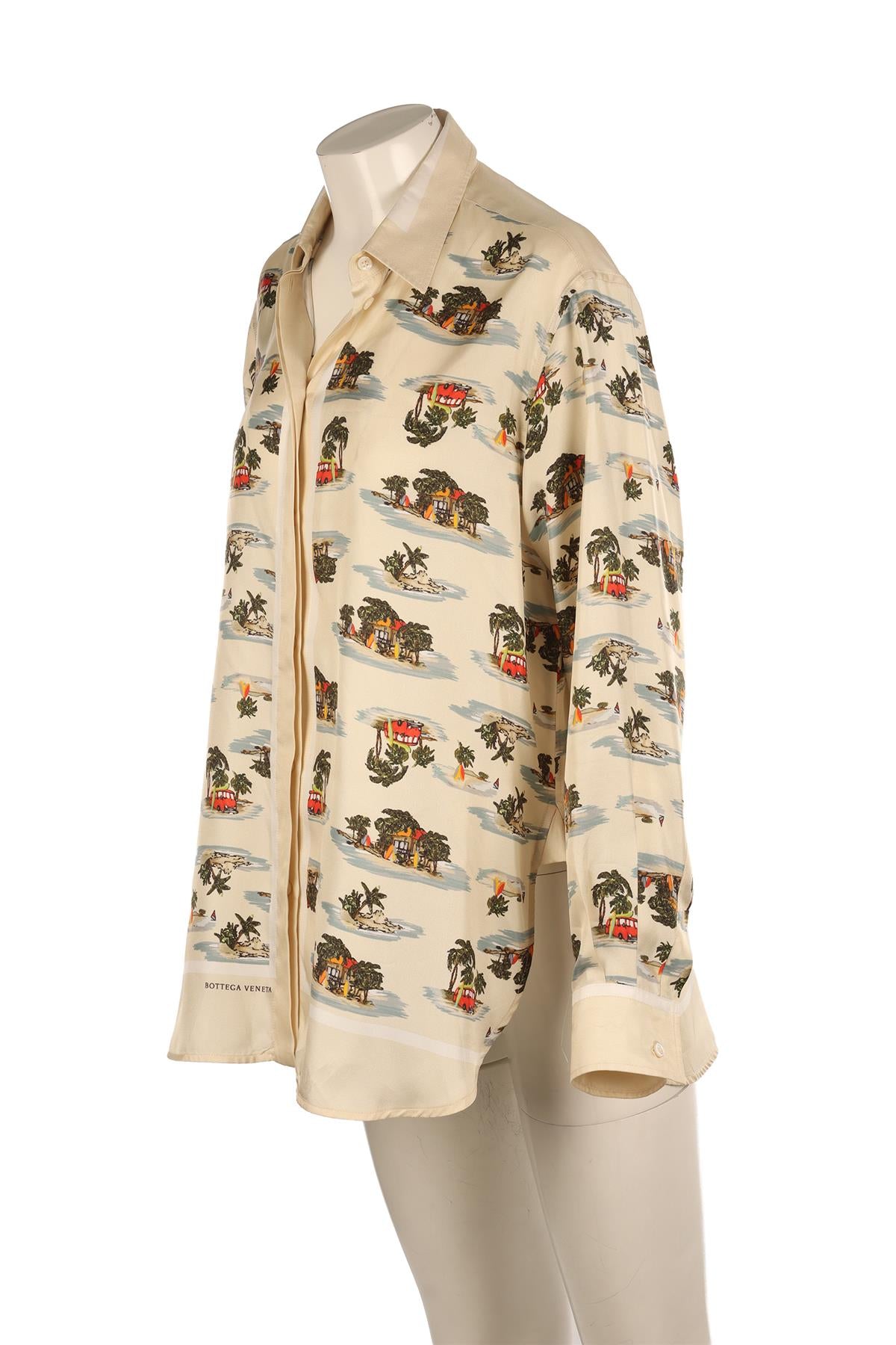 BOTTEGA VENETA MULTI SILK SHIRT IT 42 UK 10