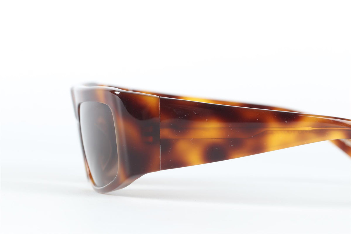 OLIVER PEOPLES + KHAITE BROWN RECTANGLE FRAME ACETATE SUNGLASSES