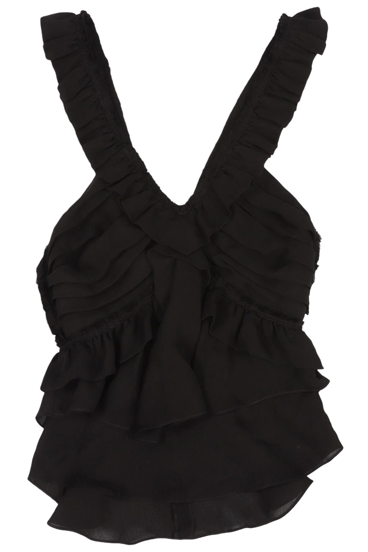 ISABEL MARANT BLACK SILK TOP FR 36 UK 8