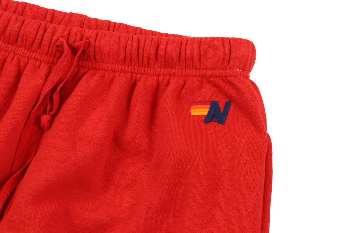 AVIATOR NATION RED MEN'S COTTON TRACK PANTS MEDIUM