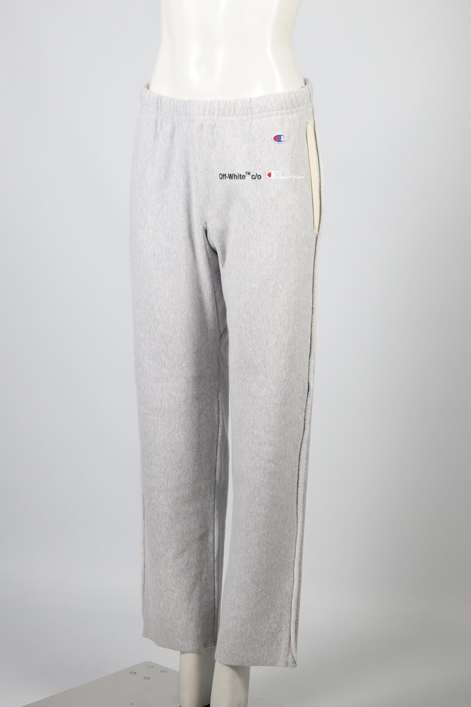 OFF-WHITE C/O VIRGIL ABLOH + CHAMPION COTTON BLEND TRACK PANTS XSMALL