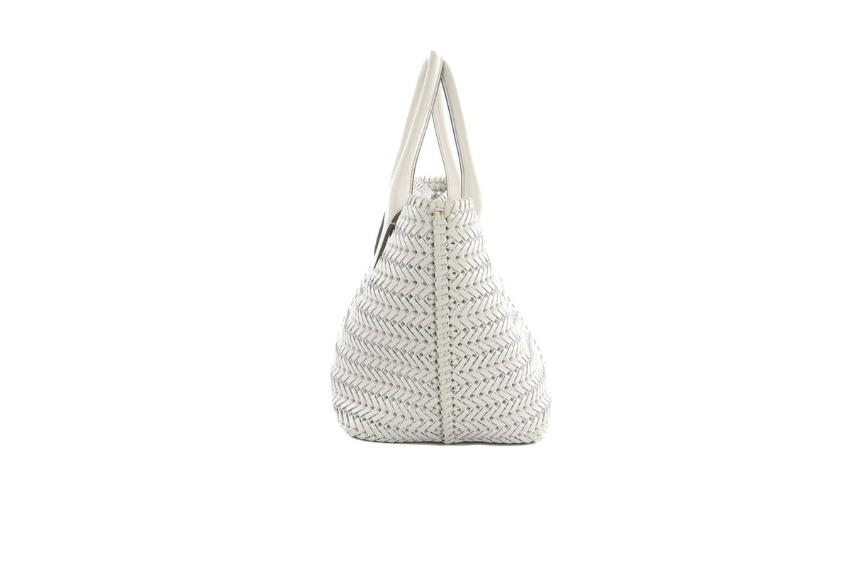 ANYA HINDMARCH ECRU NEESON LEATHER TOTE BAG