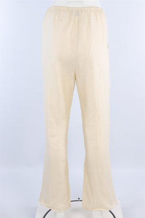 DISSH BEIGE LINEN STRAIGHT LEG PANTS AU 8 UK 8