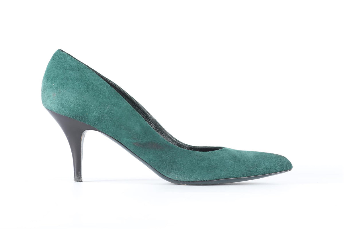 MULBERRY GREEN SUEDE PUMPS EU 40 UK 7 US 10