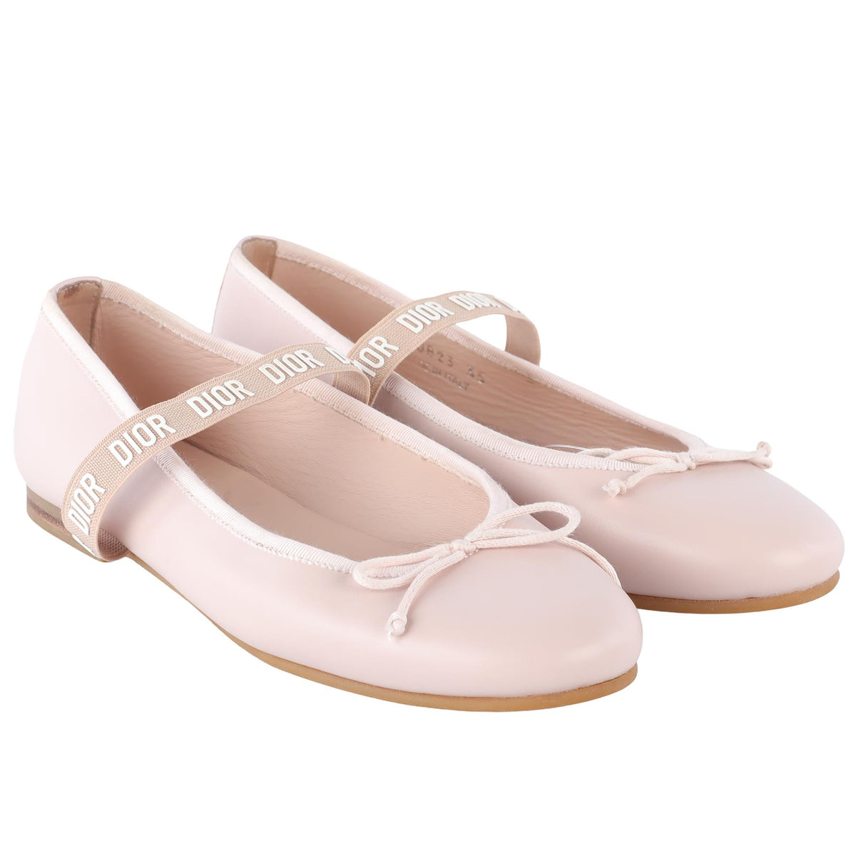 CHRISTIAN DIOR PINK KIDS GIRLS BALLET FLATS EU 35 UK 2 US 3