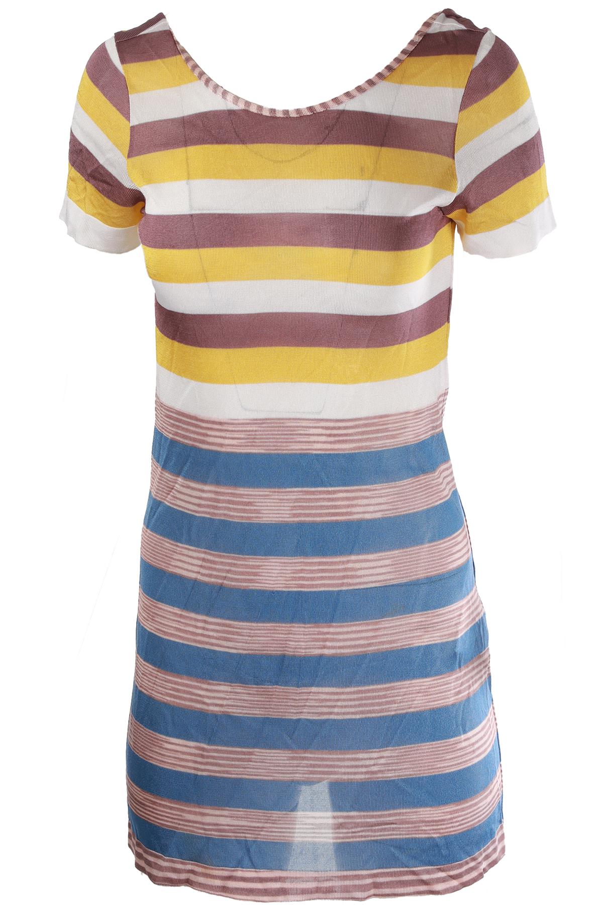 MISSONI MARE MULTI KNIT MINI DRESS IT 40 UK 8