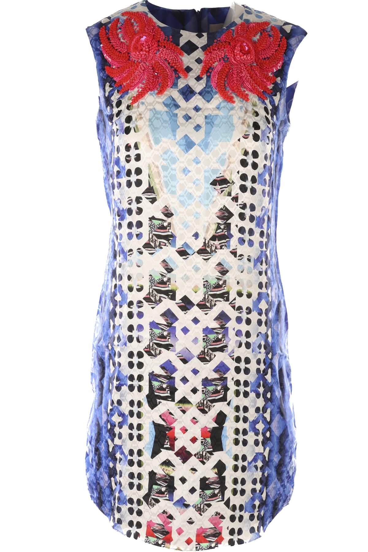 PETER PILOTTO BLUE SILK MINI DRESS UK 8