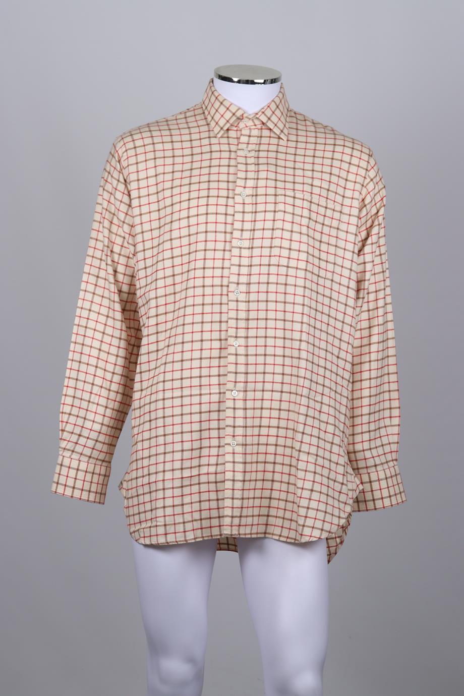 PURDEY MEN'S CHECKED COTTON SHIRT UK/US CHEST 36