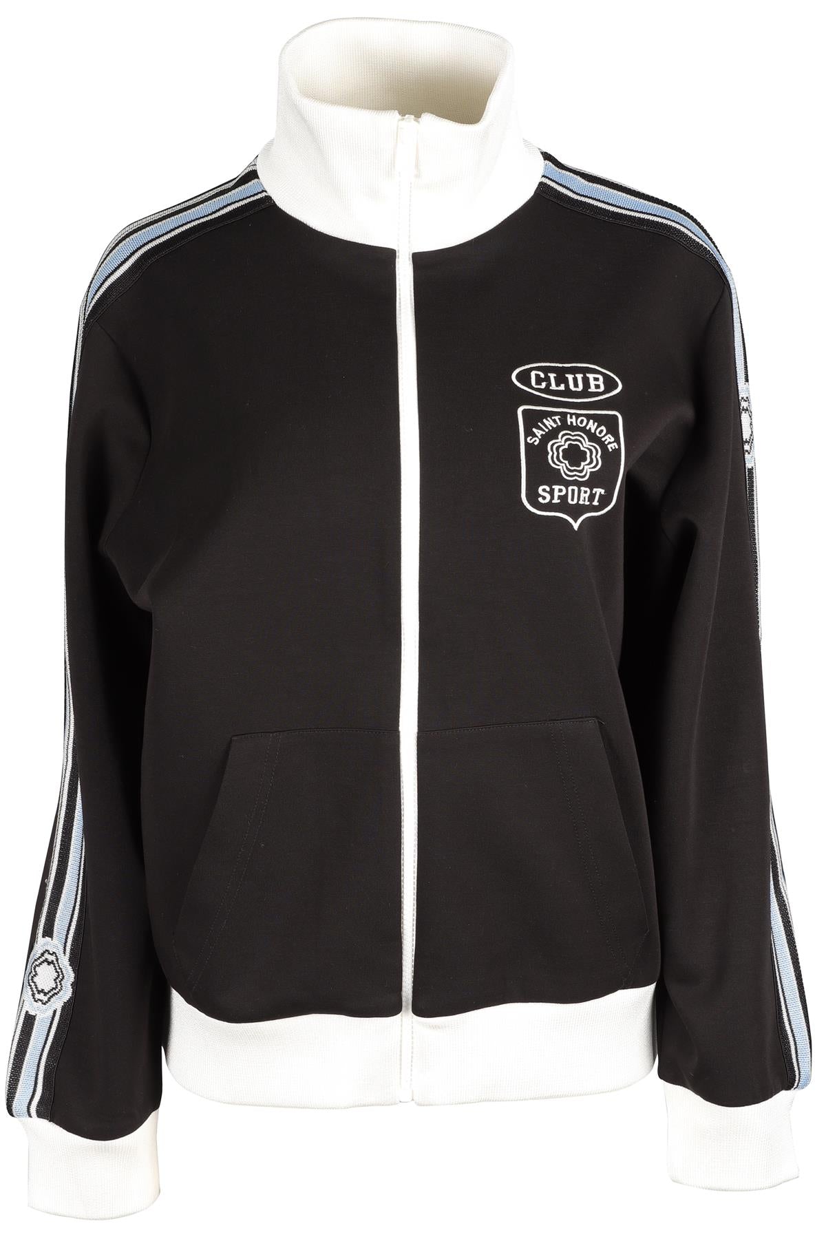 MAJE BLACK COTTON JACKET UK 12