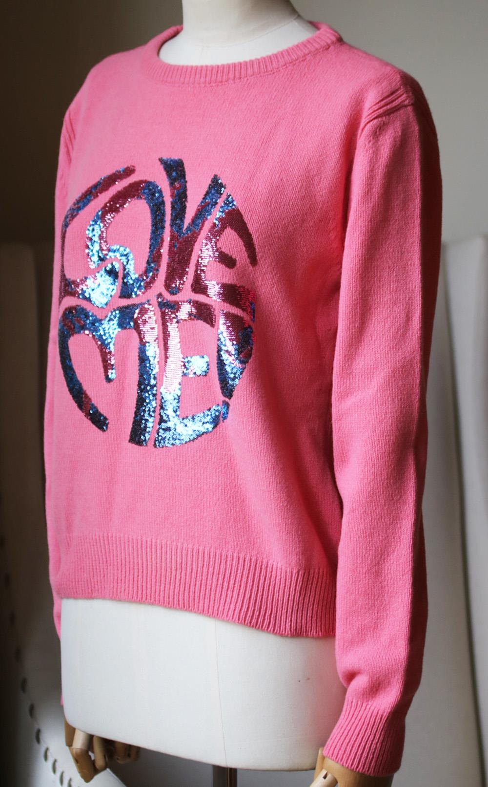 ALBERTA FERRETTI LOVE ME CASHMERE KNITTED SWEATER IT 44 UK 12